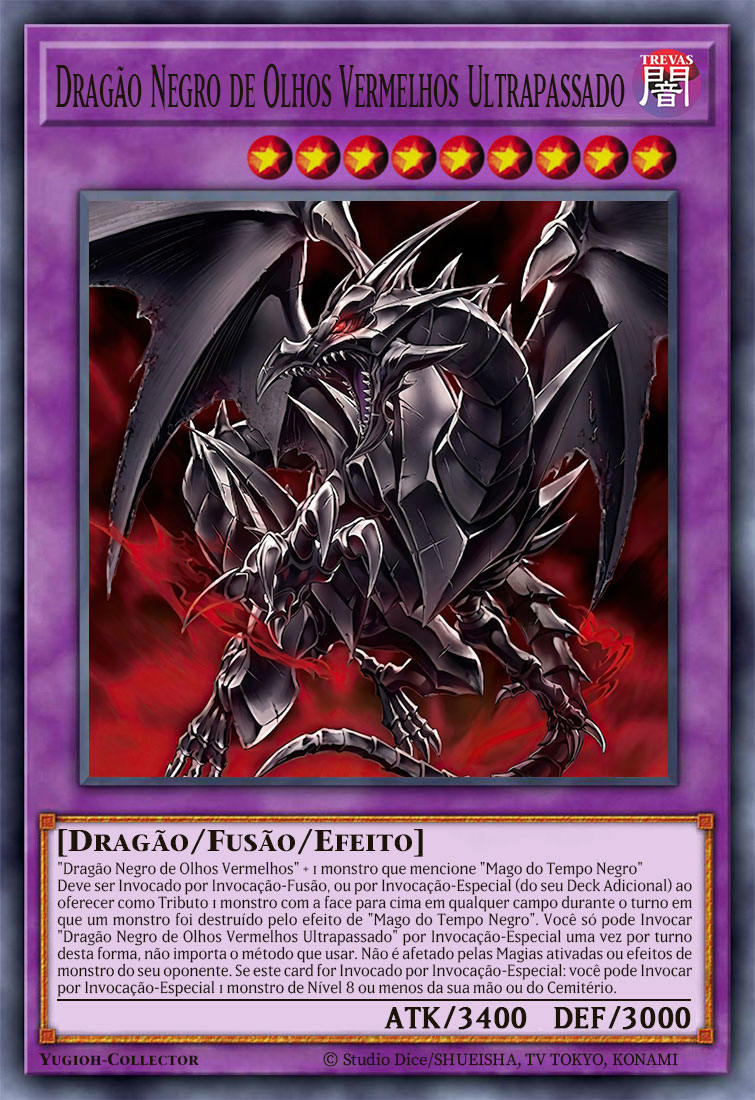 Dragão Negro de Olhos Vermelhos Ultrapassado