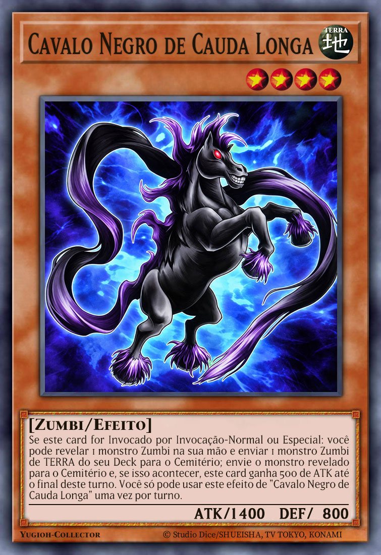 Cavalo Negro de Cauda Longa